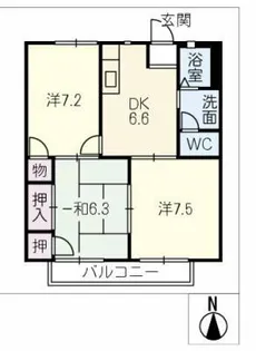 サンハイム伊藤A【2階】の間取り