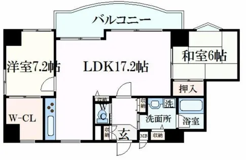 サンテデーレしかま【9階】の間取り