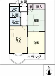 リバーサイドパレス【3階】の間取り