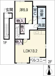 サンハイツ M【2階】の間取り
