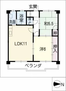 マンション久保田【4階】の間取り