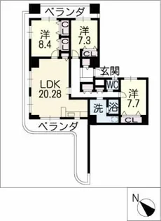 ARDEA【20階】の間取り