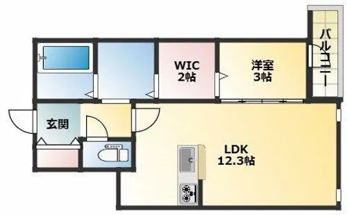 adonis court partⅡ【1階】の間取り