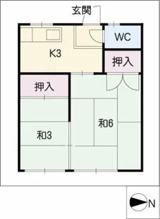上中荘【1階】の間取り