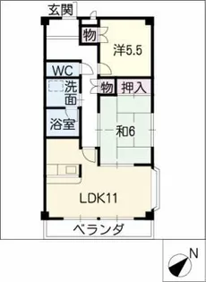メゾンサルビア【4階】の間取り