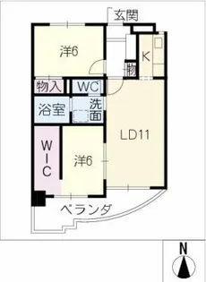 ウーリィパレス上社【1階】の間取り