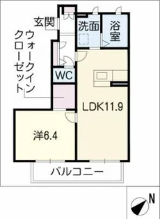 メイプル松ノ木【1階】の間取り