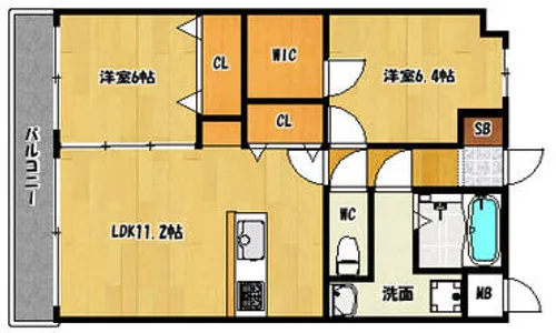 ラジューアK【301号室】の間取り
