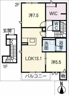 シャーメゾン51【2階】の間取り