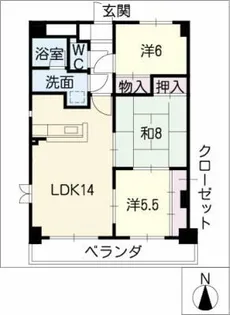 グレイス伸和【4階】の間取り