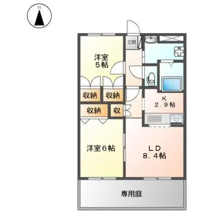 ツイン・ステージI【1階】の間取り
