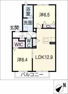 シューアン【2階】の間取り