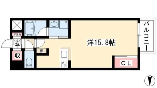 グラヴィス鶴舞【5階】の間取り