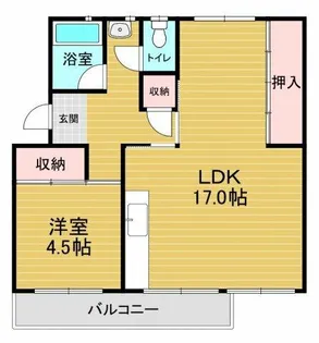 大阪府富田林市寺池台1丁目【マンション】の間取り