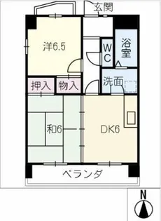 リーブ田の上【6階】の間取り