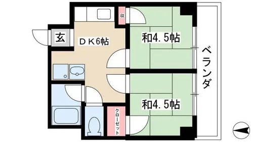 向陽ビル【3階】の間取り