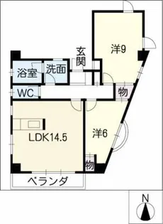 ラプリーレ上社【3階】の間取り