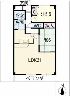 ハイツ・エクシード【4階】の間取り