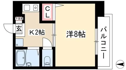 サンシャイン上前津【10階】の間取り