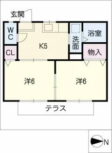グリーンタウン高師 G棟【1階】の間取り
