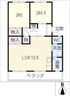 コーポ牟都志【4階】の間取り