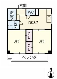 コーポきむら【3階】の間取り