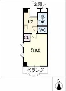ホワイトメゾン高木【2階】の間取り