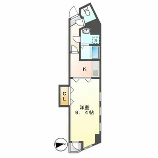 グランデ城西【703号室】の間取り