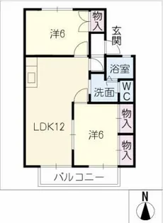 グランドール愛【2階】の間取り
