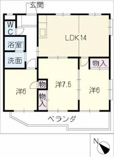 榊原ハイツ【1階】の間取り