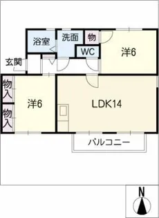 サン・クレイン【1階】の間取り