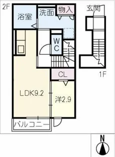 デザイア【2階】の間取り
