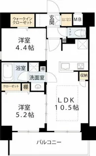 アーバネックス梅田中崎町Ⅱ【5階】の間取り