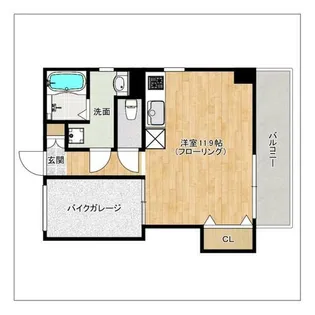 ハイディングプレイス東比恵【5階】の間取り
