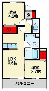 砂山みずほ【101号室】の間取り