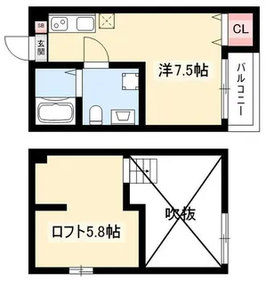 シャンティ中島【1階】の間取り