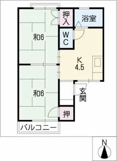 ハイネス・エル【1階】の間取り