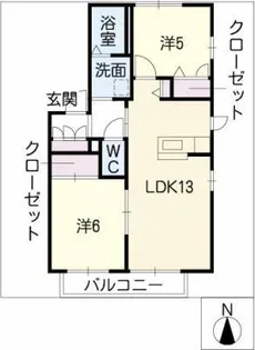 サンハイツ美濃【1階】の間取り
