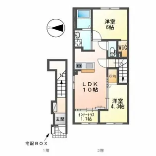 大村町新築アパート(仮称【2階】の間取り