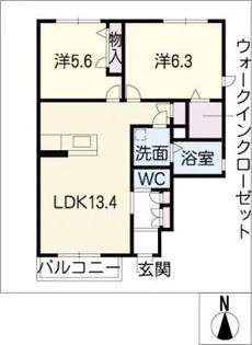メゾン・ド・ボヌール【1階】の間取り