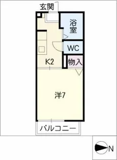 シャンブル山王【2階】の間取り