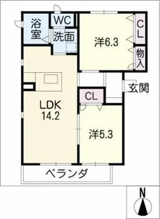 リッツハウス【2階】の間取り