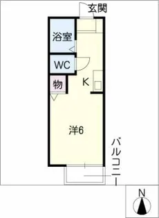 プチシャトー植田【1階】の間取り