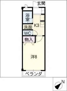 エンピエッソ千鳥橋【2階】の間取り