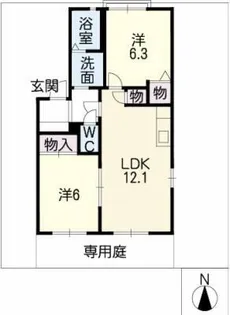 フレグランスA【1階】の間取り