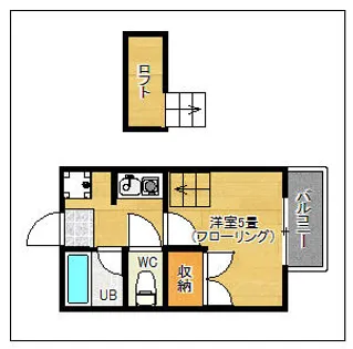 サンフラワー茶山I【203号室】の間取り