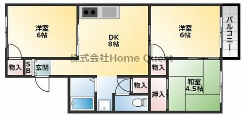 ガーデンハイツナカムラ【2階】の間取り