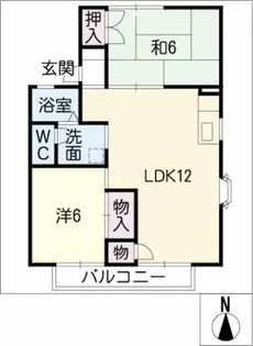 プラザ仙棒【1階】の間取り