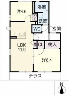 コンフォールヨシ【1階】の間取り