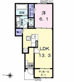 ベラ・ヴィータ【1階】の間取り
